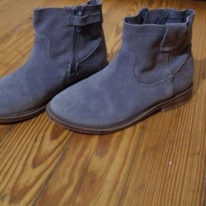 Grey suede boots